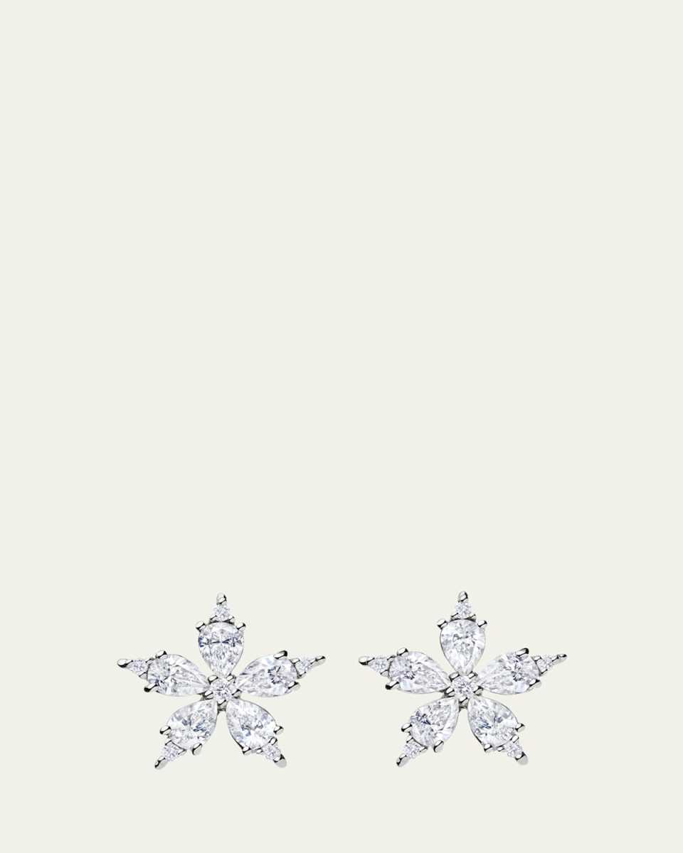Stellanise 18K White Gold Diamond Stud Earrings